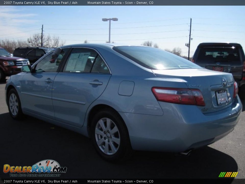2007 Toyota Camry XLE V6 Sky Blue Pearl / Ash Photo #4
