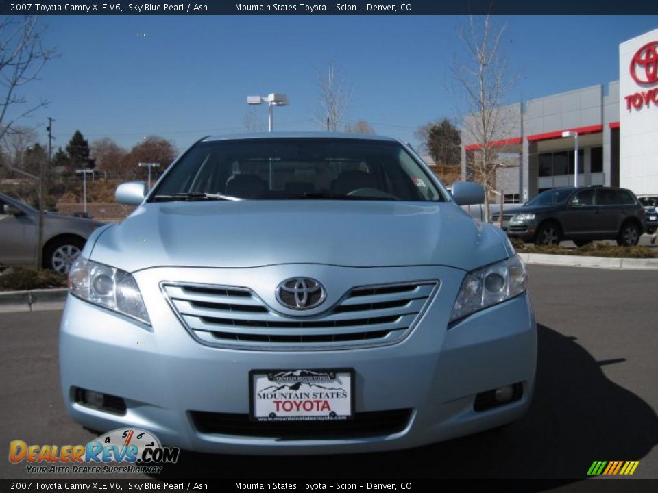 2007 Toyota Camry XLE V6 Sky Blue Pearl / Ash Photo #6