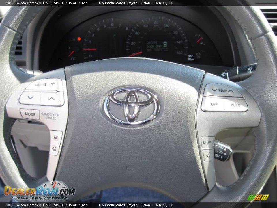 2007 Toyota Camry XLE V6 Sky Blue Pearl / Ash Photo #15