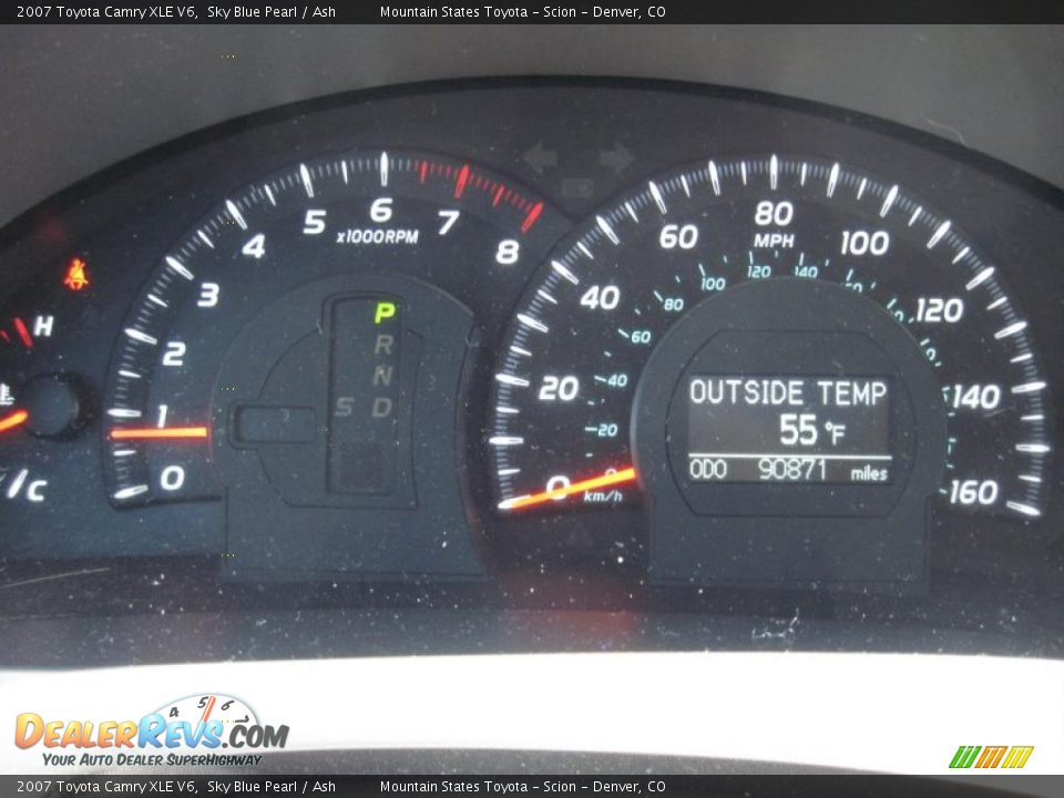2007 Toyota Camry XLE V6 Sky Blue Pearl / Ash Photo #16