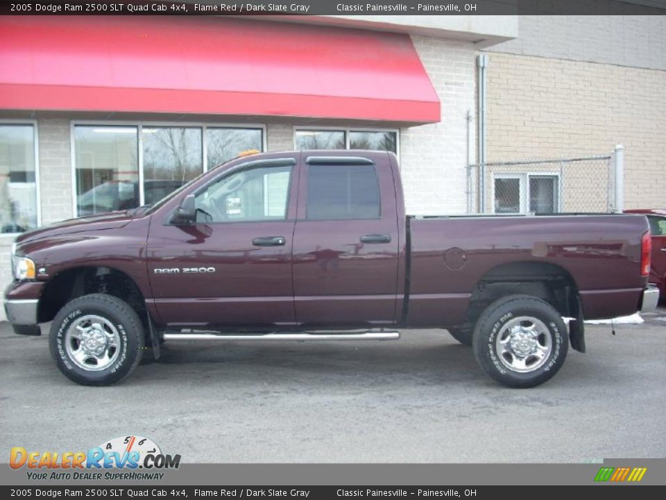 2005 Dodge Ram 2500 SLT Quad Cab 4x4 Flame Red / Dark Slate Gray Photo #3