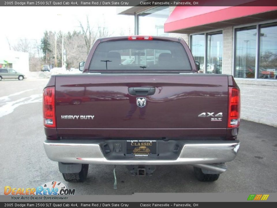 2005 Dodge Ram 2500 SLT Quad Cab 4x4 Flame Red / Dark Slate Gray Photo #4