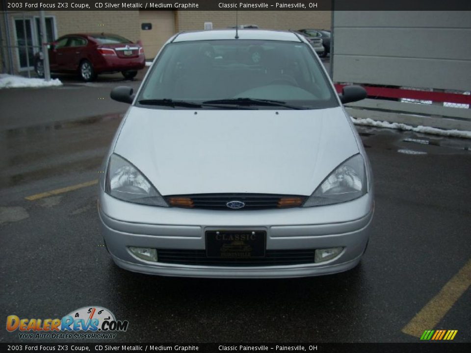 2003 Ford Focus ZX3 Coupe CD Silver Metallic / Medium Graphite Photo #2