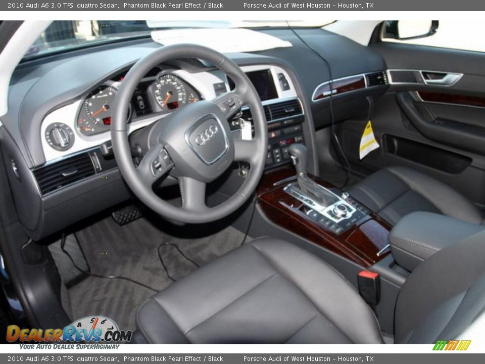2010 Audi A6 3.0 TFSI quattro Sedan Phantom Black Pearl Effect / Black Photo #7