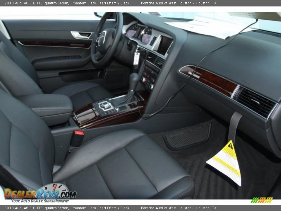 2010 Audi A6 3.0 TFSI quattro Sedan Phantom Black Pearl Effect / Black Photo #12