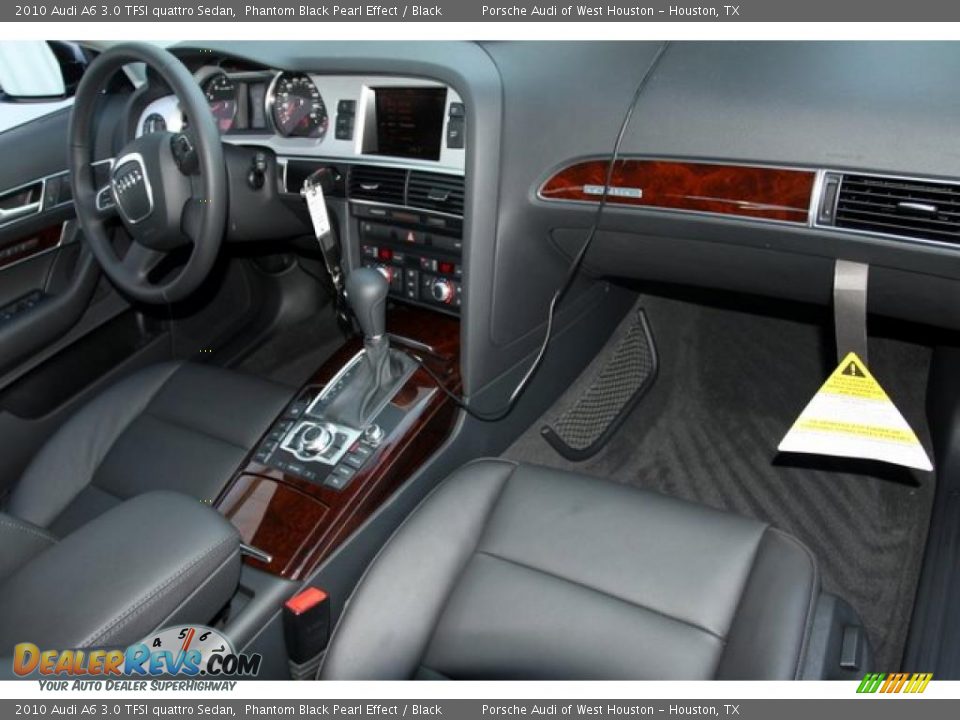2010 Audi A6 3.0 TFSI quattro Sedan Phantom Black Pearl Effect / Black Photo #13