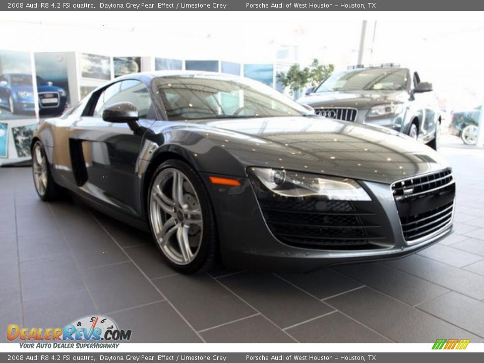 2008 Audi R8 4.2 FSI quattro Daytona Grey Pearl Effect / Limestone Grey Photo #1
