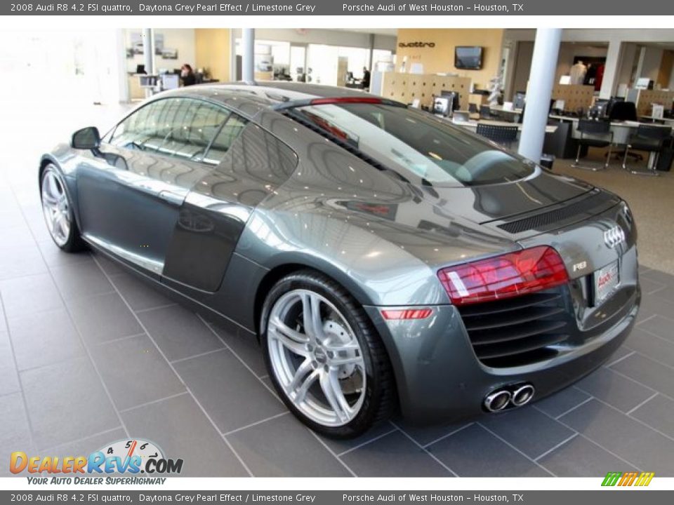 2008 Audi R8 4.2 FSI quattro Daytona Grey Pearl Effect / Limestone Grey Photo #2