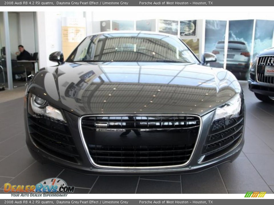 2008 Audi R8 4.2 FSI quattro Daytona Grey Pearl Effect / Limestone Grey Photo #3