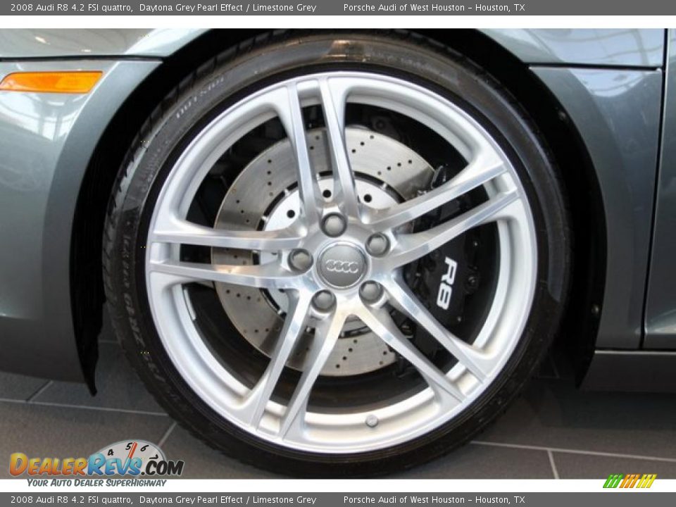 2008 Audi R8 4.2 FSI quattro Daytona Grey Pearl Effect / Limestone Grey Photo #9