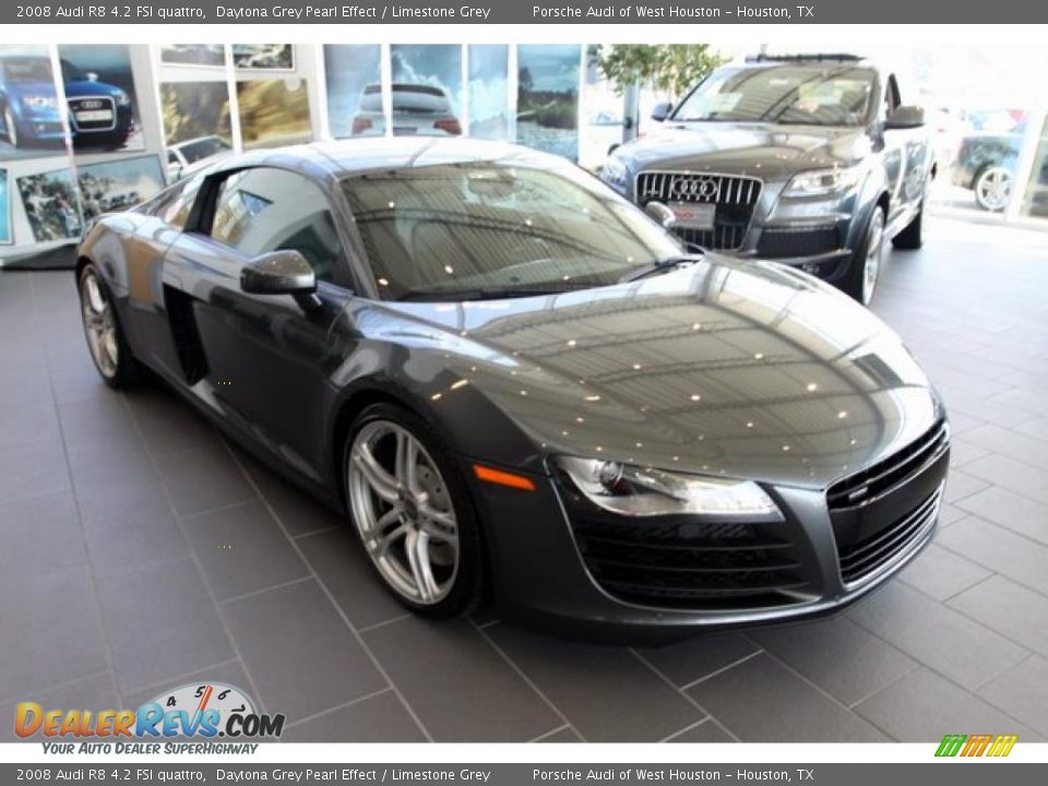 2008 Audi R8 4.2 FSI quattro Daytona Grey Pearl Effect / Limestone Grey Photo #12