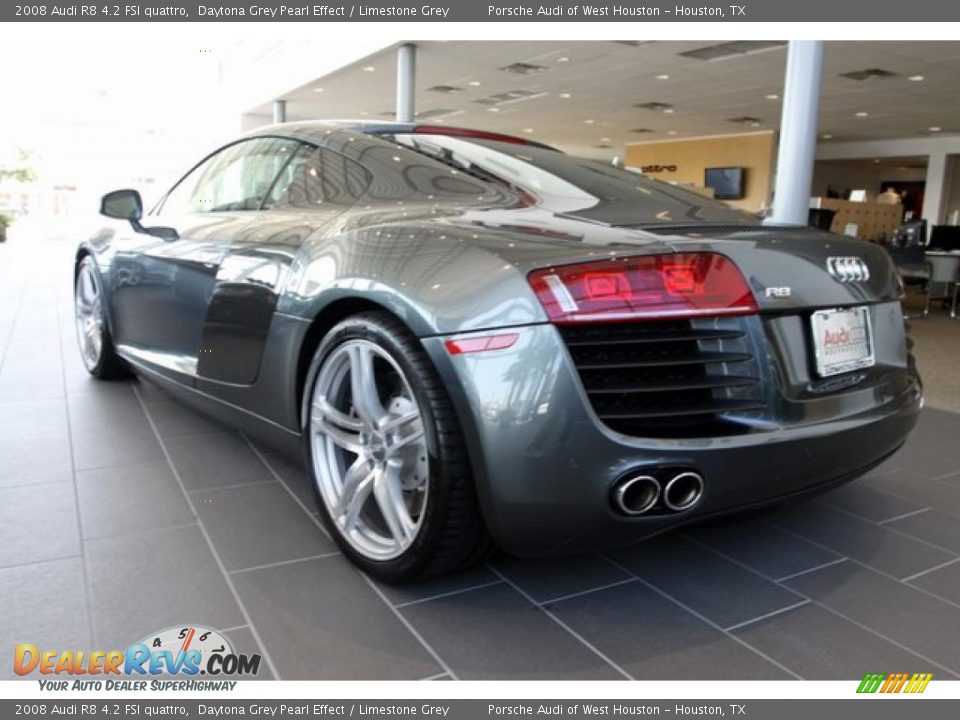2008 Audi R8 4.2 FSI quattro Daytona Grey Pearl Effect / Limestone Grey Photo #17