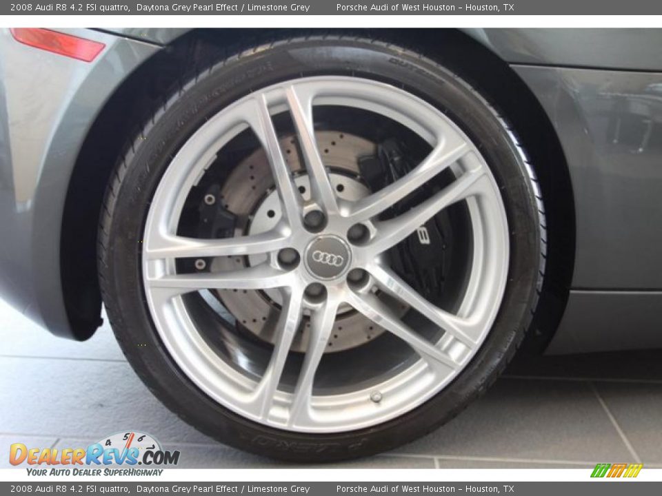 2008 Audi R8 4.2 FSI quattro Daytona Grey Pearl Effect / Limestone Grey Photo #22