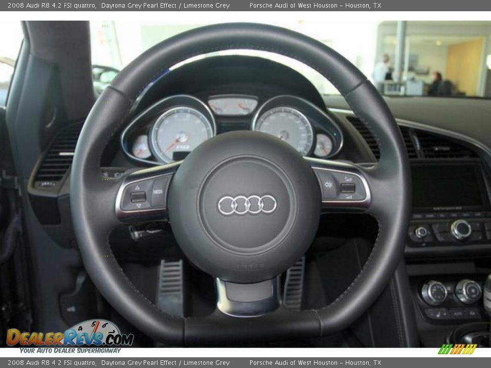 2008 Audi R8 4.2 FSI quattro Daytona Grey Pearl Effect / Limestone Grey Photo #25