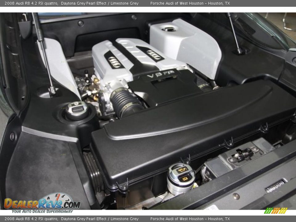 2008 Audi R8 4.2 FSI quattro Daytona Grey Pearl Effect / Limestone Grey Photo #35