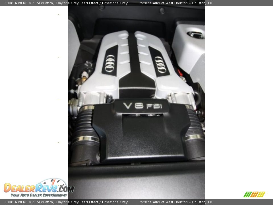 2008 Audi R8 4.2 FSI quattro Daytona Grey Pearl Effect / Limestone Grey Photo #36