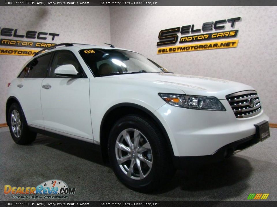 2008 Infiniti FX 35 AWD Ivory White Pearl / Wheat Photo #3