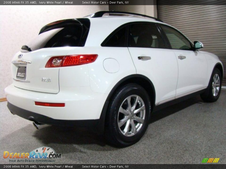 2008 Infiniti FX 35 AWD Ivory White Pearl / Wheat Photo #4