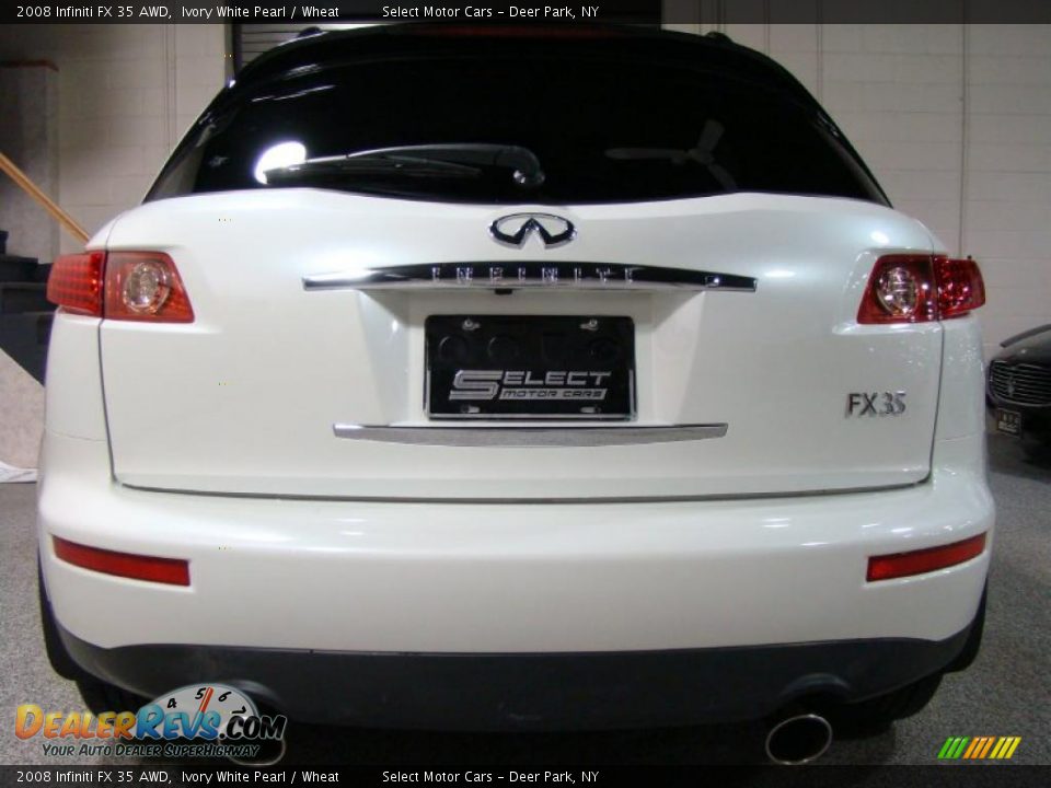 2008 Infiniti FX 35 AWD Ivory White Pearl / Wheat Photo #5