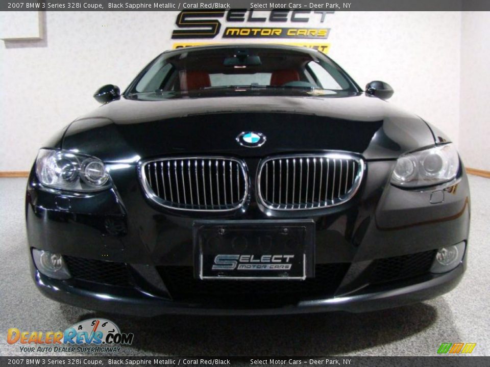 2007 BMW 3 Series 328i Coupe Black Sapphire Metallic / Coral Red/Black Photo #2