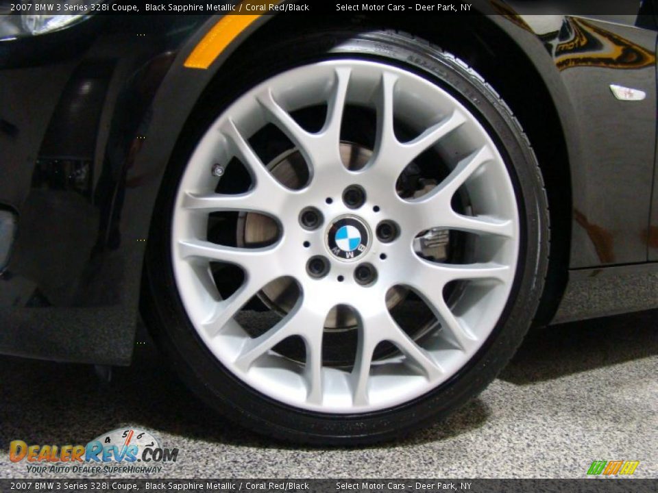 2007 BMW 3 Series 328i Coupe Black Sapphire Metallic / Coral Red/Black Photo #6