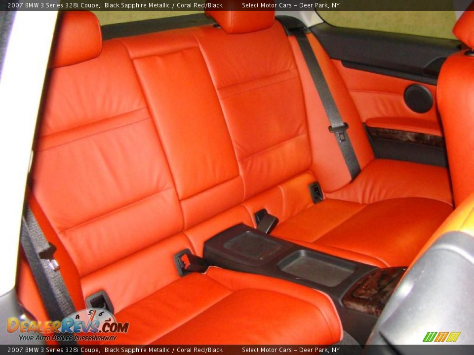 2007 BMW 3 Series 328i Coupe Black Sapphire Metallic / Coral Red/Black Photo #13
