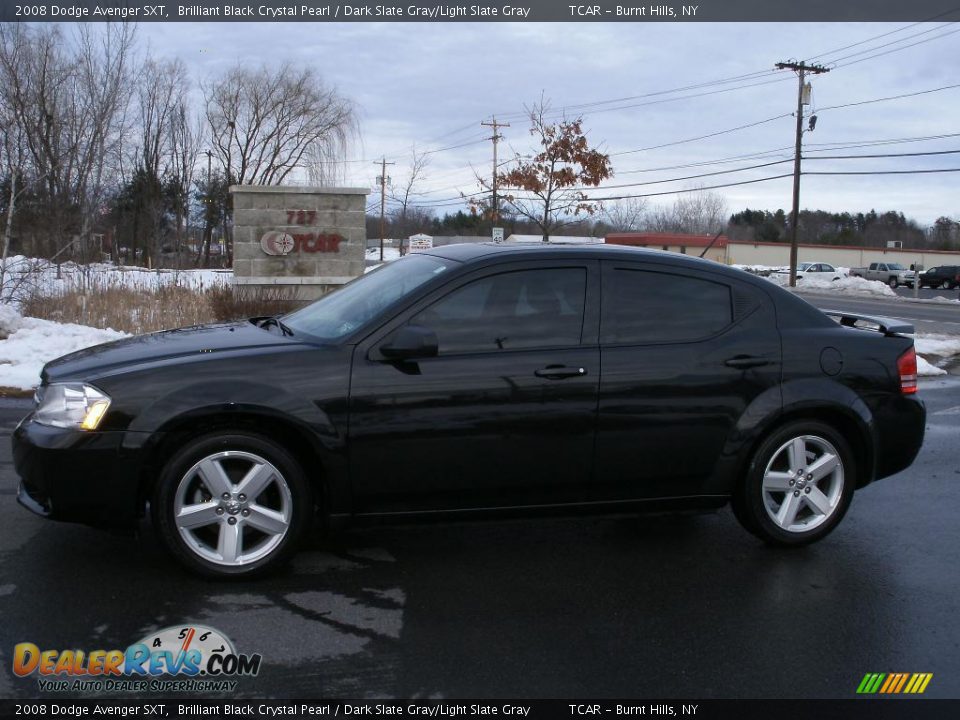 2008 Dodge Avenger SXT Brilliant Black Crystal Pearl / Dark Slate Gray/Light Slate Gray Photo #1