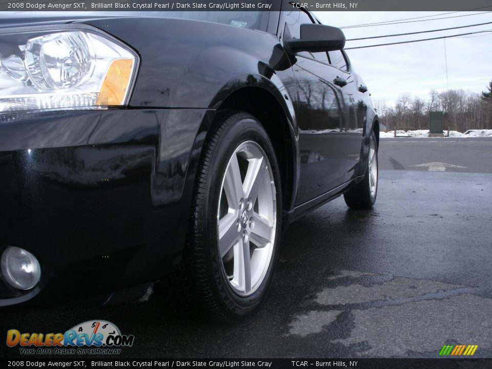 2008 Dodge Avenger SXT Brilliant Black Crystal Pearl / Dark Slate Gray/Light Slate Gray Photo #2