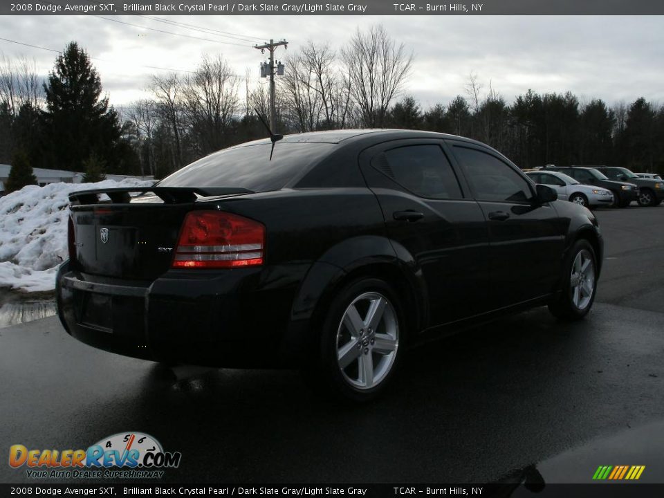 2008 Dodge Avenger SXT Brilliant Black Crystal Pearl / Dark Slate Gray/Light Slate Gray Photo #4