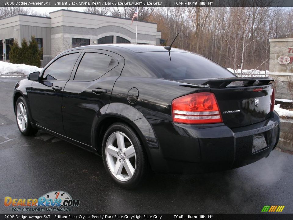 2008 Dodge Avenger SXT Brilliant Black Crystal Pearl / Dark Slate Gray/Light Slate Gray Photo #6
