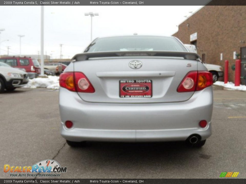 2009 Toyota Corolla S Classic Silver Metallic / Ash Photo #5