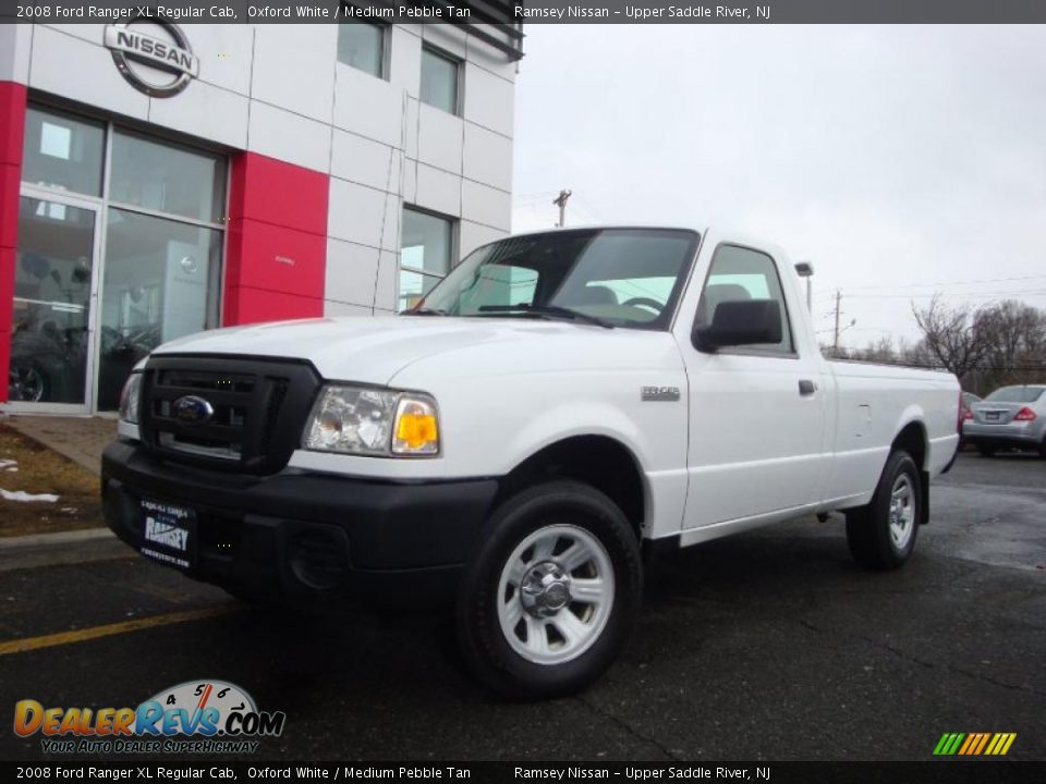 2008 Ford Ranger XL Regular Cab Oxford White / Medium Pebble Tan Photo #1