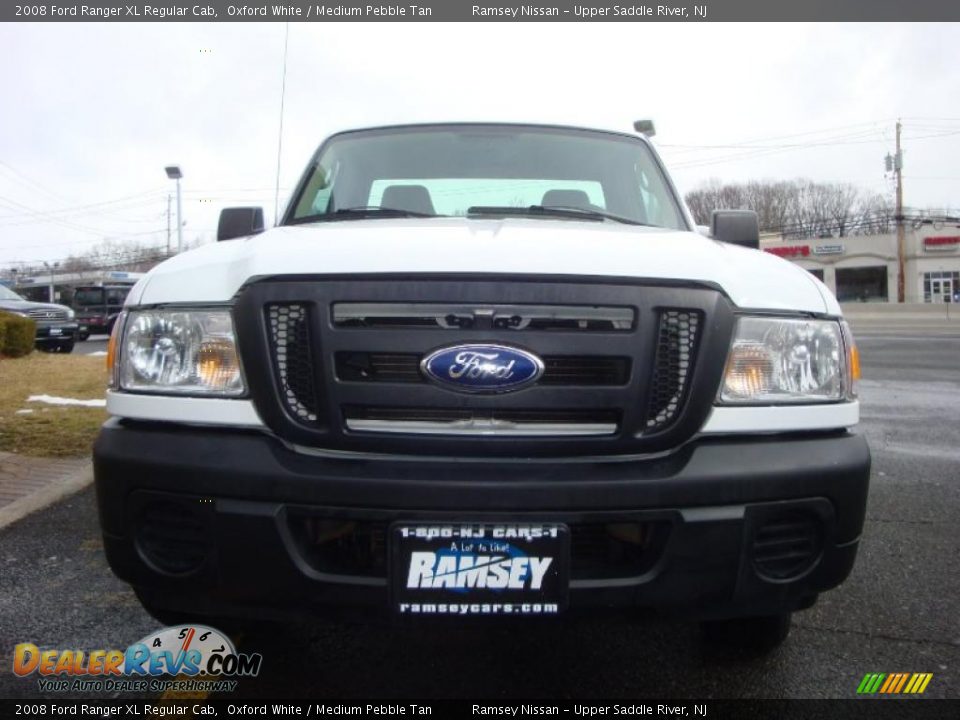 2008 Ford Ranger XL Regular Cab Oxford White / Medium Pebble Tan Photo #2