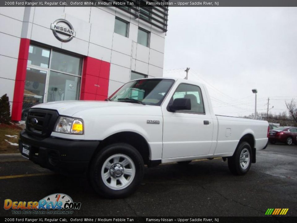 2008 Ford Ranger XL Regular Cab Oxford White / Medium Pebble Tan Photo #5