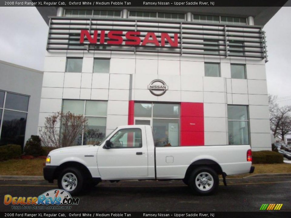 2008 Ford Ranger XL Regular Cab Oxford White / Medium Pebble Tan Photo #6