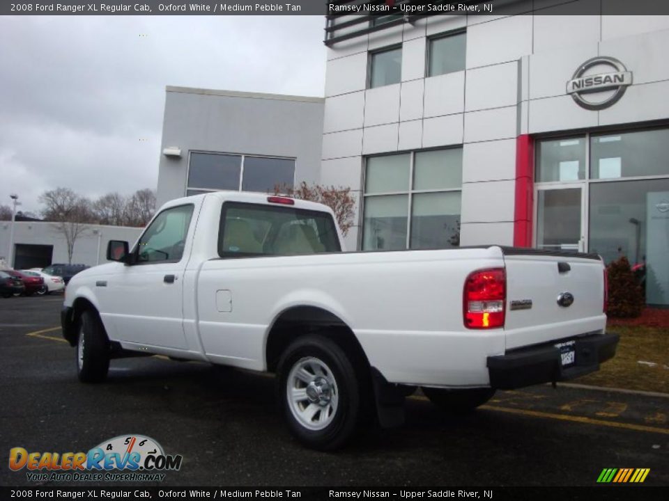 2008 Ford Ranger XL Regular Cab Oxford White / Medium Pebble Tan Photo #7