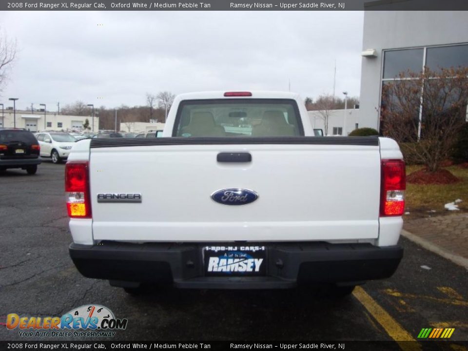 2008 Ford Ranger XL Regular Cab Oxford White / Medium Pebble Tan Photo #9