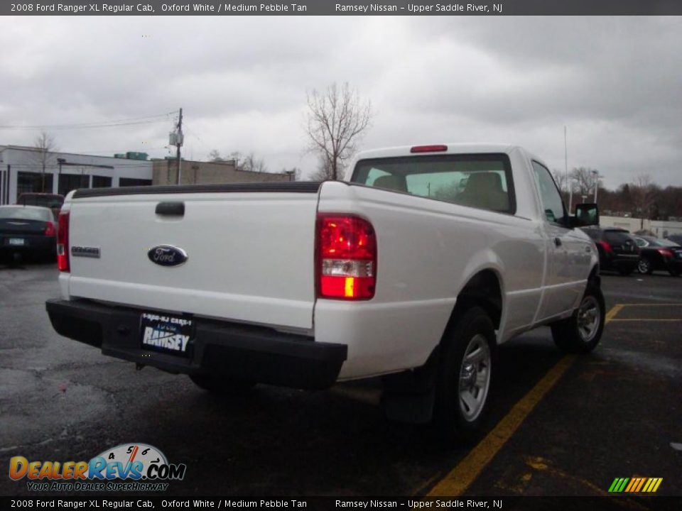 2008 Ford Ranger XL Regular Cab Oxford White / Medium Pebble Tan Photo #10
