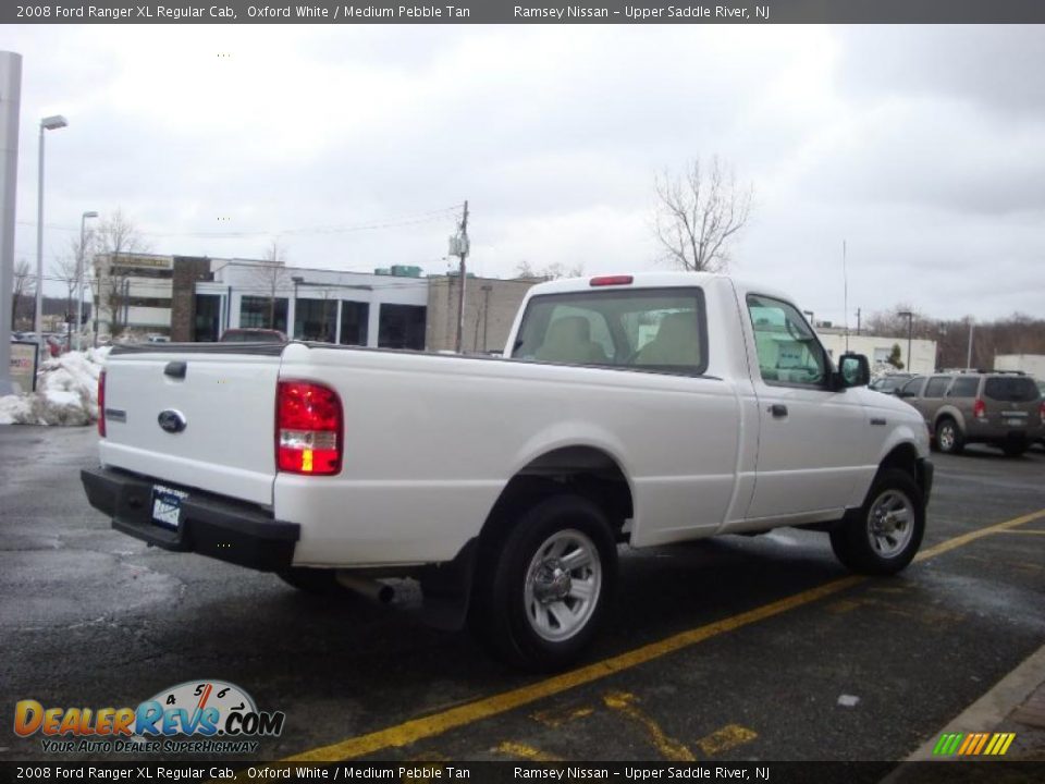 2008 Ford Ranger XL Regular Cab Oxford White / Medium Pebble Tan Photo #11