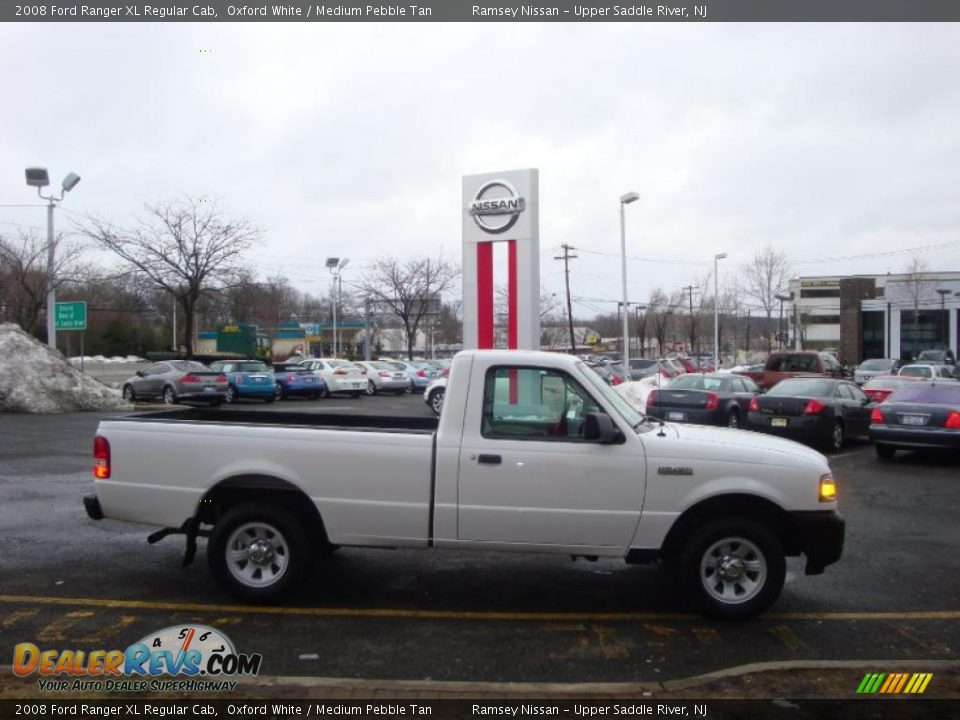 2008 Ford Ranger XL Regular Cab Oxford White / Medium Pebble Tan Photo #12