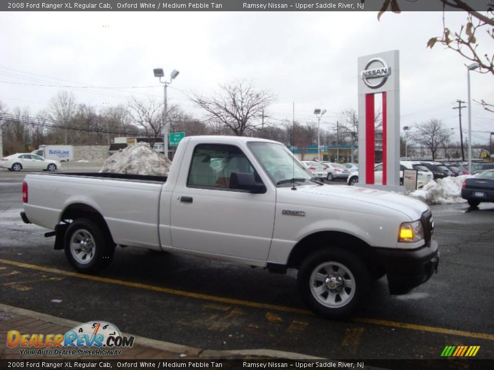 2008 Ford Ranger XL Regular Cab Oxford White / Medium Pebble Tan Photo #13