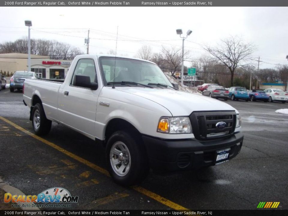 2008 Ford Ranger XL Regular Cab Oxford White / Medium Pebble Tan Photo #14