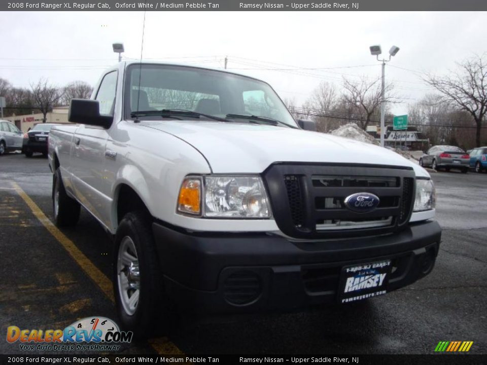 2008 Ford Ranger XL Regular Cab Oxford White / Medium Pebble Tan Photo #15