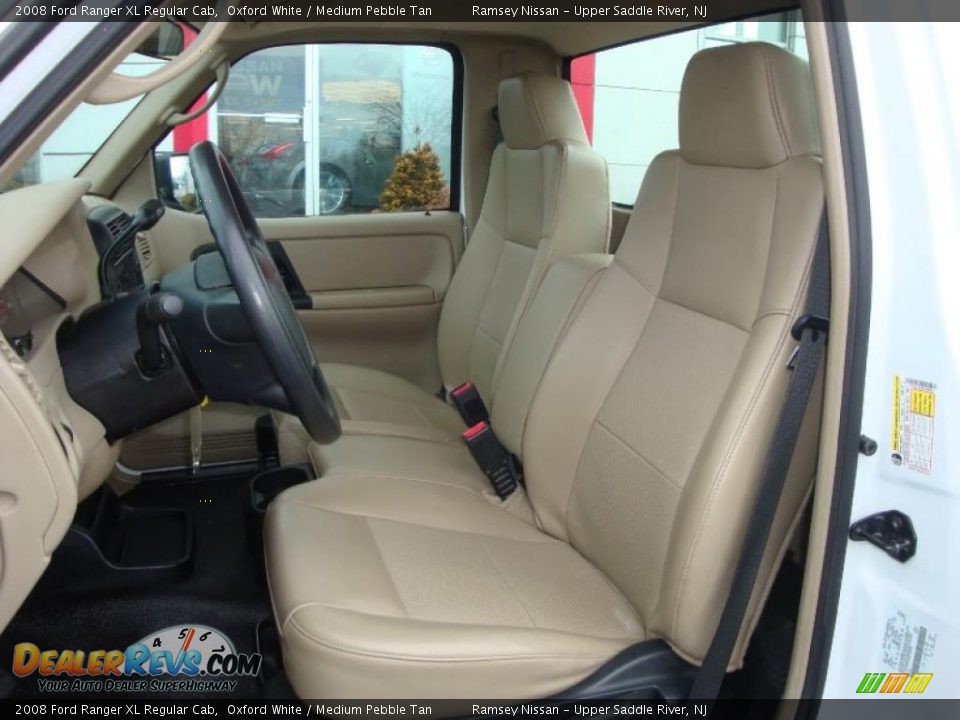 2008 Ford Ranger XL Regular Cab Oxford White / Medium Pebble Tan Photo #33