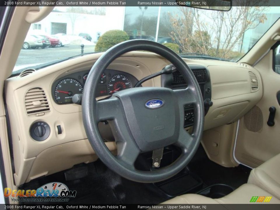 2008 Ford Ranger XL Regular Cab Oxford White / Medium Pebble Tan Photo #34