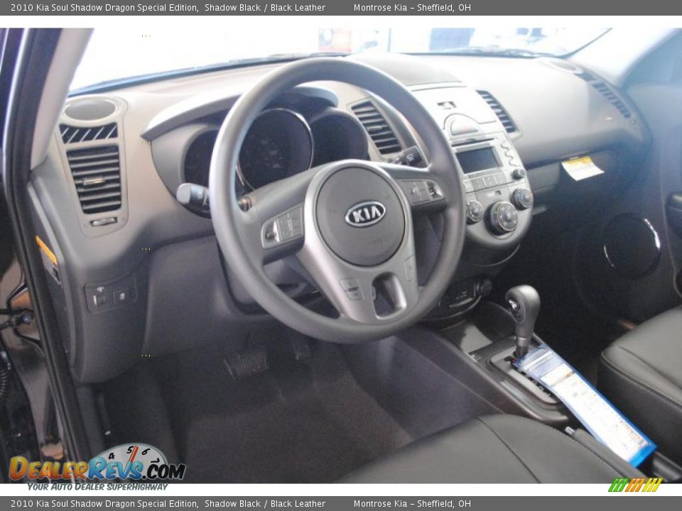 2010 Kia Soul Shadow Dragon Special Edition Shadow Black / Black Leather Photo #14