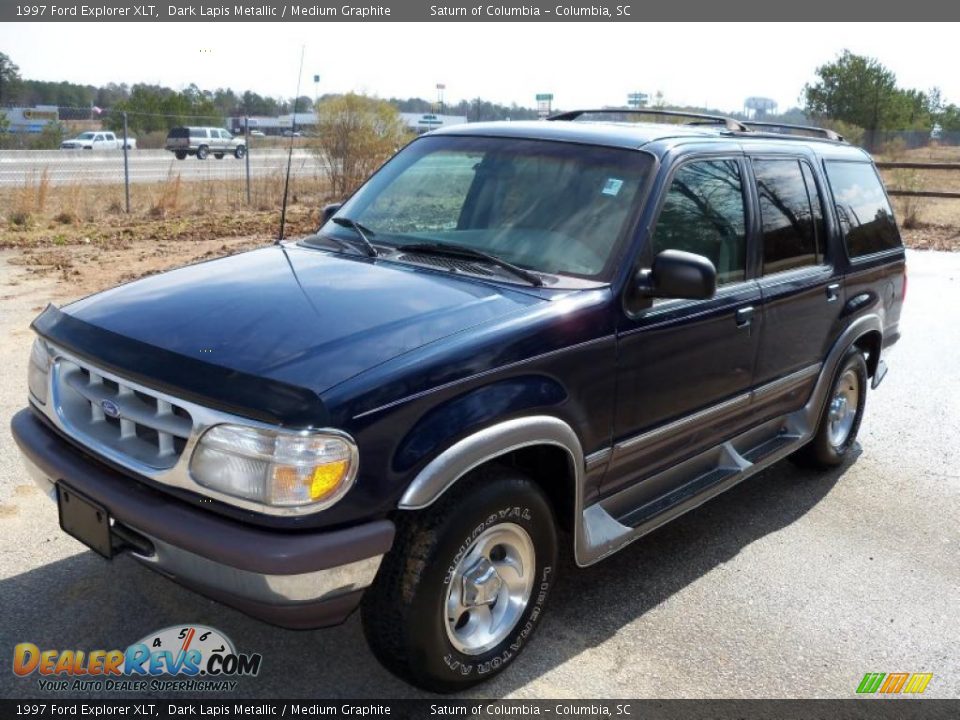 1997 Ford Explorer XLT Dark Lapis Metallic / Medium Graphite Photo #3