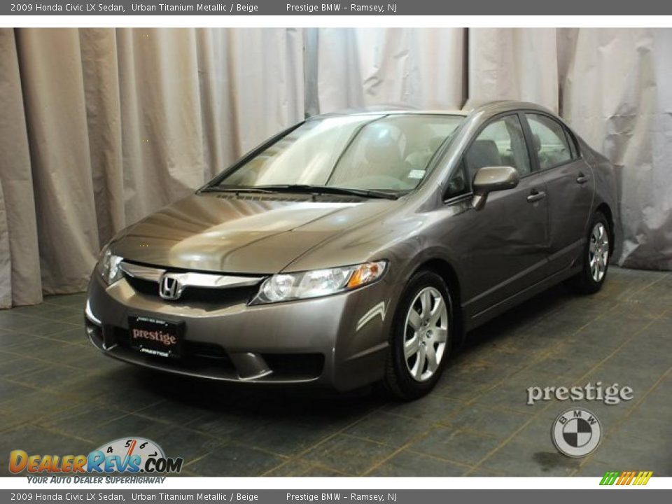 2009 Honda Civic LX Sedan Urban Titanium Metallic / Beige Photo #1