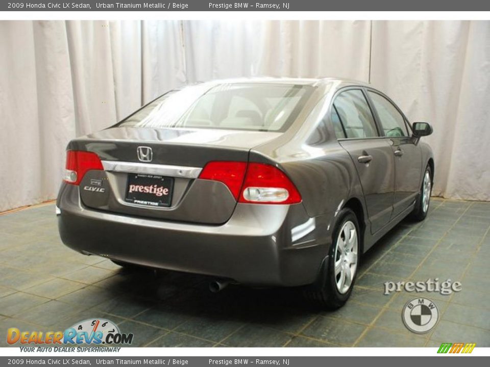 2009 Honda Civic LX Sedan Urban Titanium Metallic / Beige Photo #2