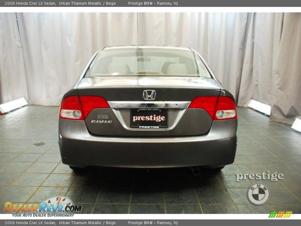 2009 Honda Civic LX Sedan Urban Titanium Metallic / Beige Photo #3